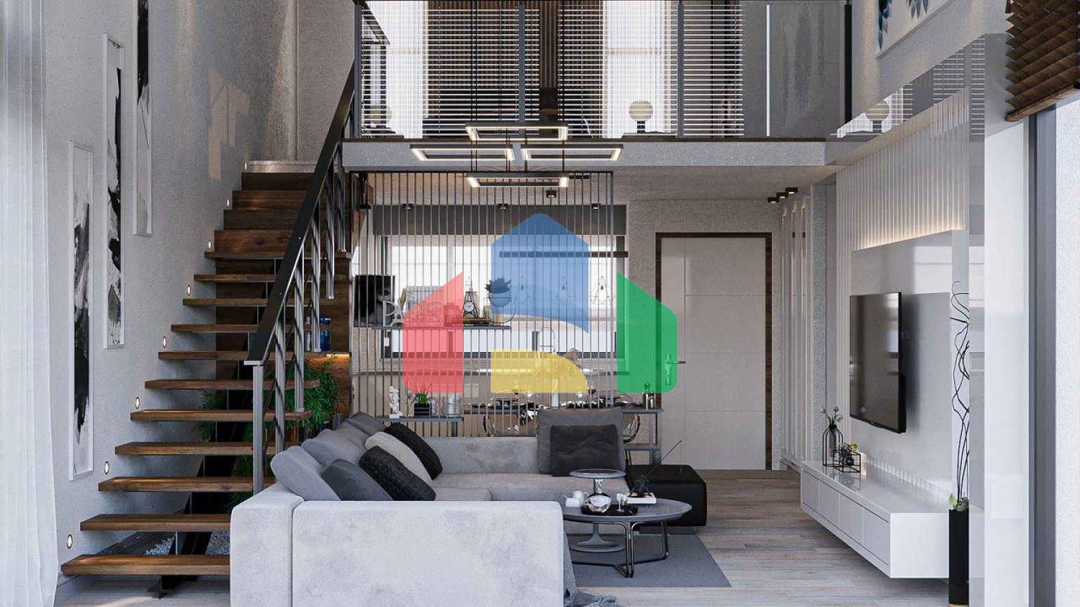 Квартира 2+1 Loft (138 м2 ) с большой террасой в красивом комплексе на берегу моря