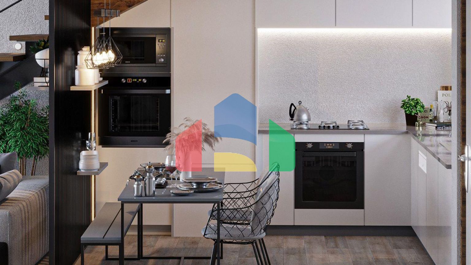 Квартира 2+1 Loft (138 м2 ) с большой террасой в красивом комплексе на берегу моря