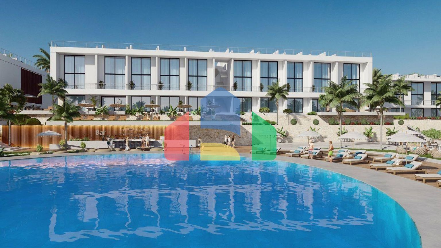 Двухкомнатная квартира 54 м2 с собственным садом в Эсентепе