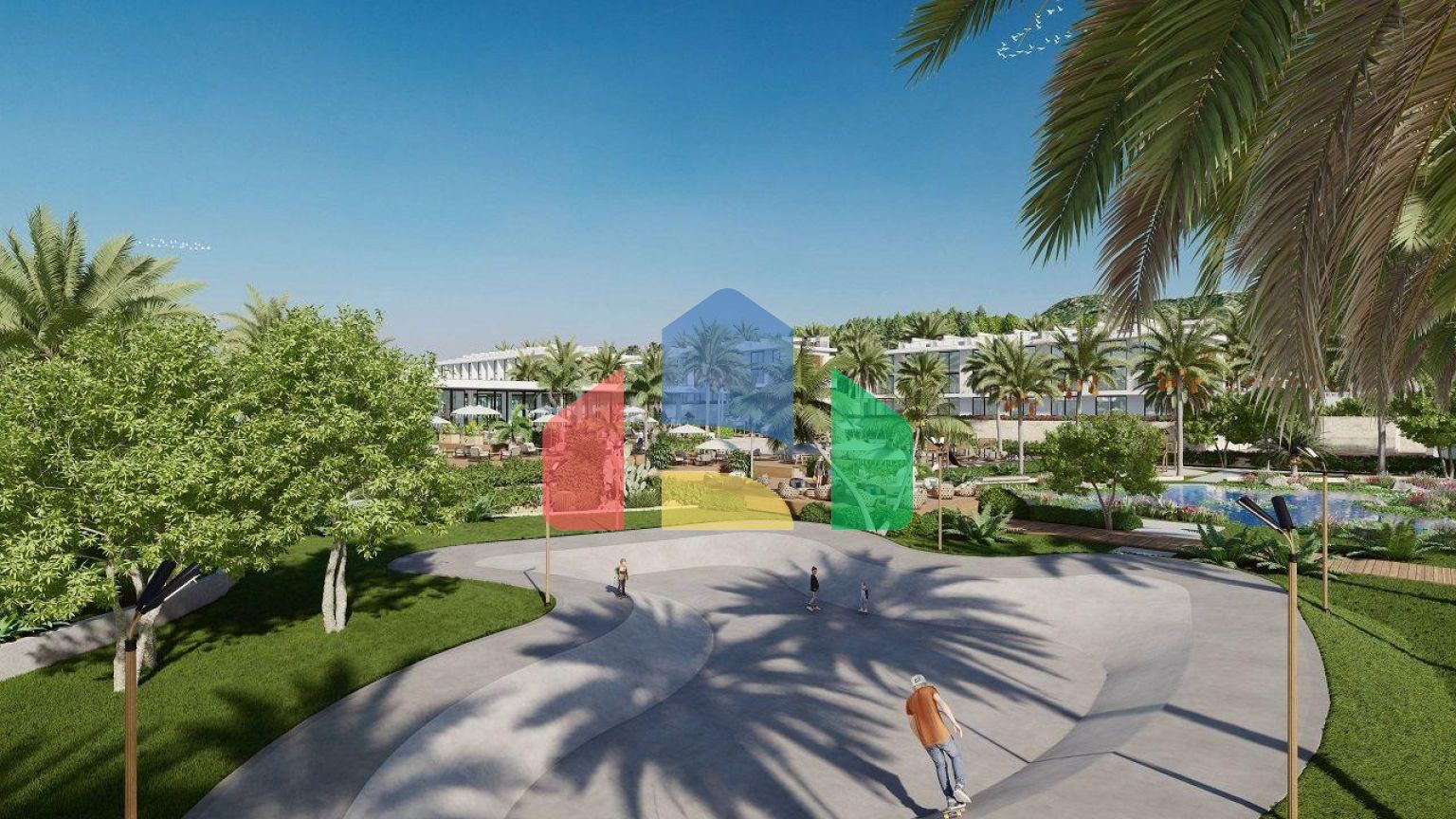 Квартира 2+1 (74 м2) с собственным садом в Эсентепе