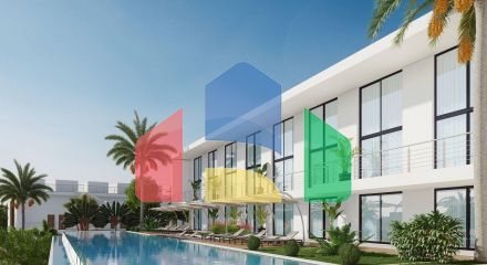 Четырехкомнатная квартира Loft 151 м2 с балконом 24 м2 в красивом комплексе в Эсентепе