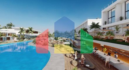 Четырехкомнатная квартира Loft 151 м2 с балконом 24 м2 в красивом комплексе в Эсентепе