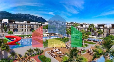 Квартира 1+1(70 м2) с собственным садом 9 м2 в новом комплексе с видом на море и горы Квартира 1+1(70 м2) с собственным садом 9 м2 в новом комплексе с видом на море и горы