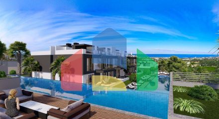 Квартира 1+1(70 м2) с собственным садом 9 м2 в новом комплексе с видом на море и горы Квартира 1+1(70 м2) с собственным садом 9 м2 в новом комплексе с видом на море и горы