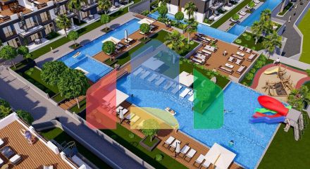 Квартира 1+1(70 м2) с собственным садом 9 м2 в новом комплексе с видом на море и горы Квартира 1+1(70 м2) с собственным садом 9 м2 в новом комплексе с видом на море и горы