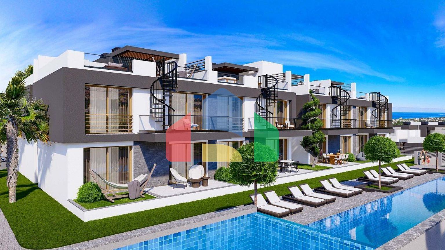 2-комнатный Penthouse 133 м2 с террасой на крыше 58 м2 в новом комплексе в Лапте