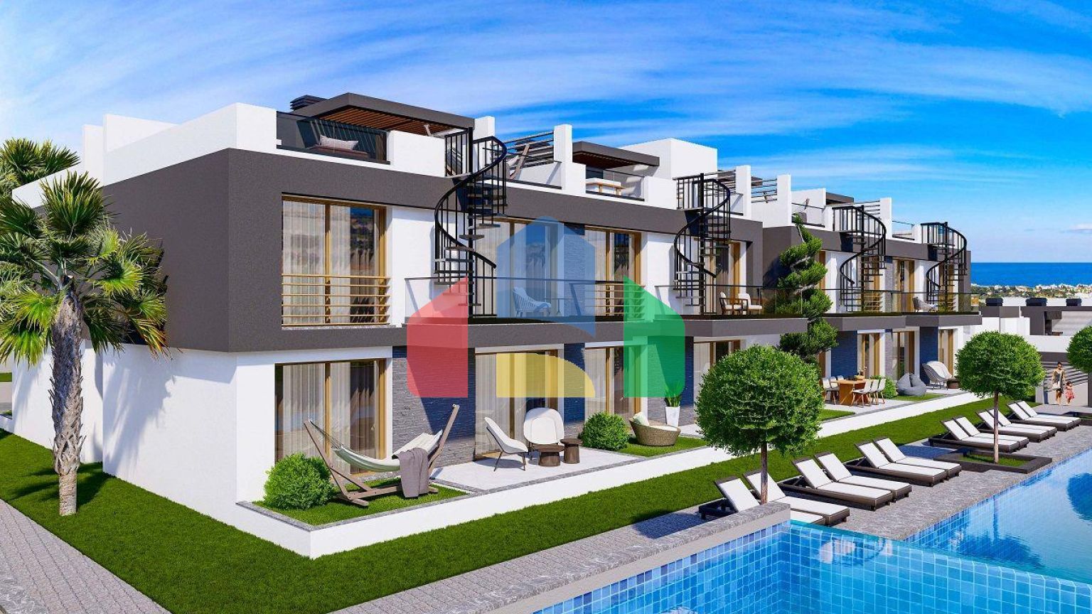 2-комнатный Penthouse 133 м2 с террасой на крыше 58 м2 в новом комплексе в Лапте