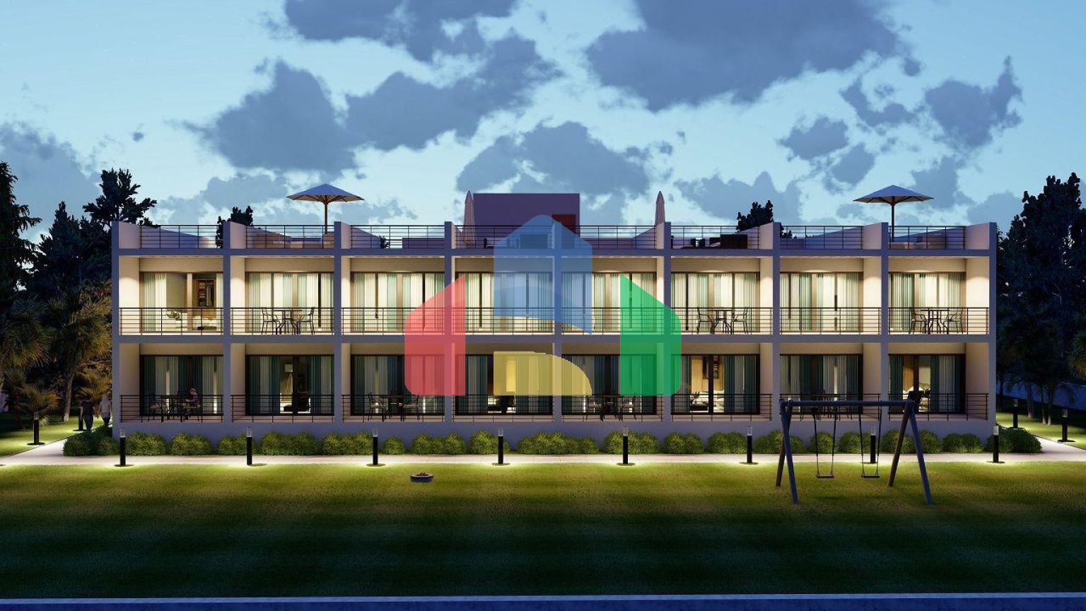 Студия 43 м2 в красивом комплексе в 500 метрах от моря