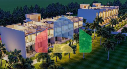 Студия 43 м2 в красивом комплексе в 500 метрах от моря