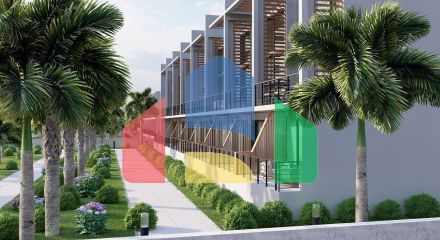 Студия Penthouse 78 м2 в красивом комплексе в 500 метрах от моря