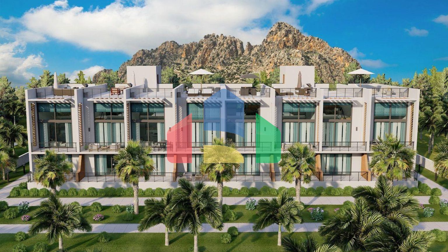 Студия Penthouse 78 м2 в красивом комплексе в 500 метрах от моря