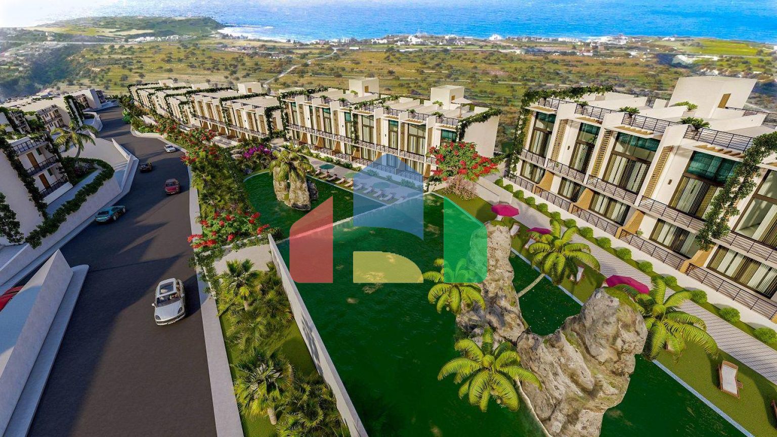 Студия Penthouse 78 м2 в красивом комплексе в 500 метрах от моря