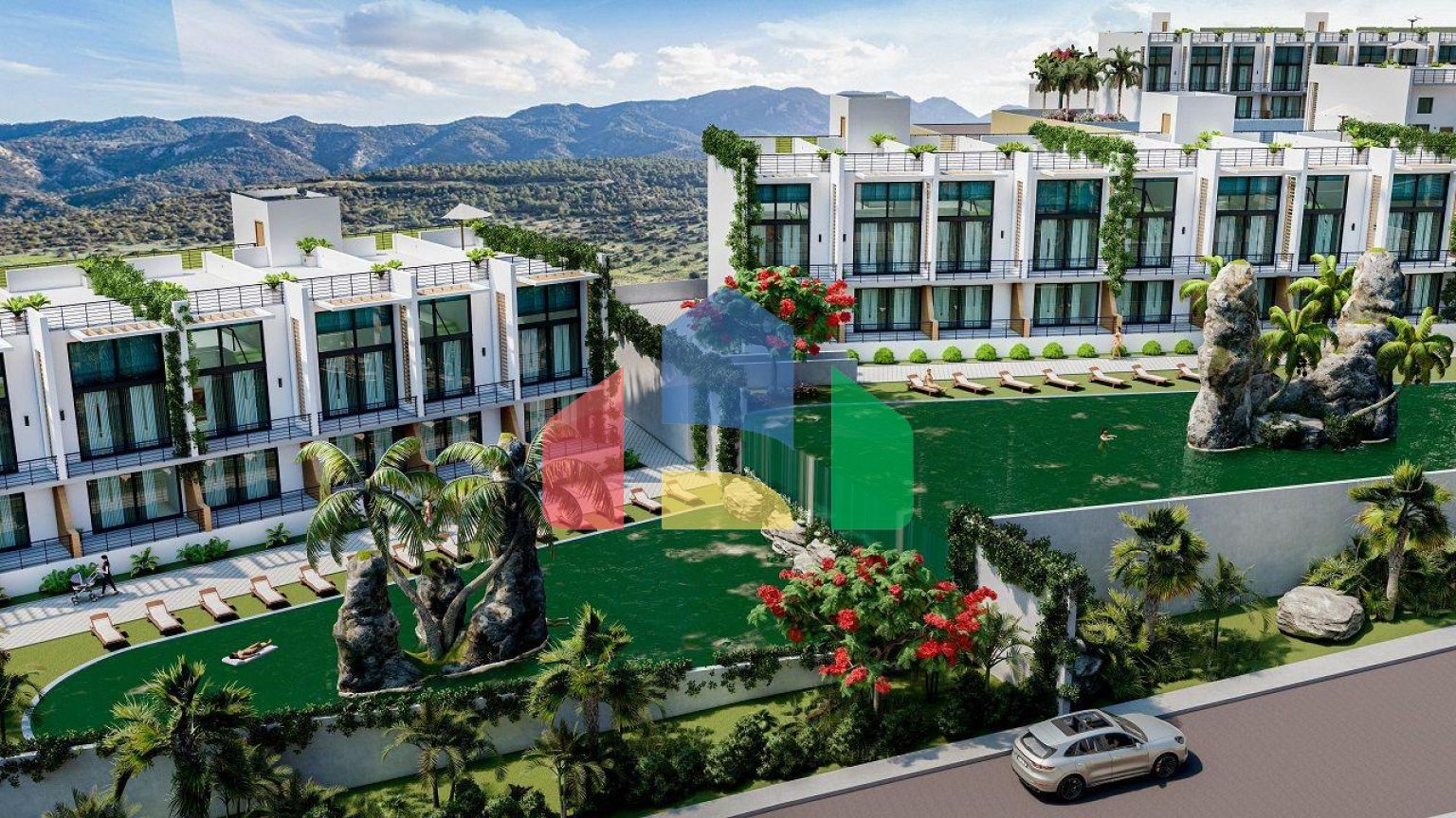 Студия Penthouse 78 м2 в красивом комплексе в 500 метрах от моря