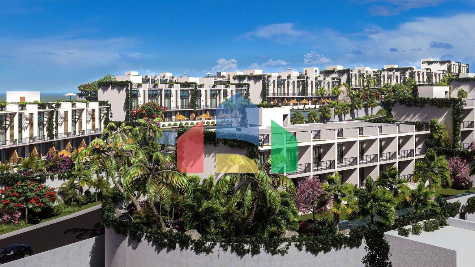 Студия Penthouse 78 м2 в красивом комплексе в 500 метрах от моря