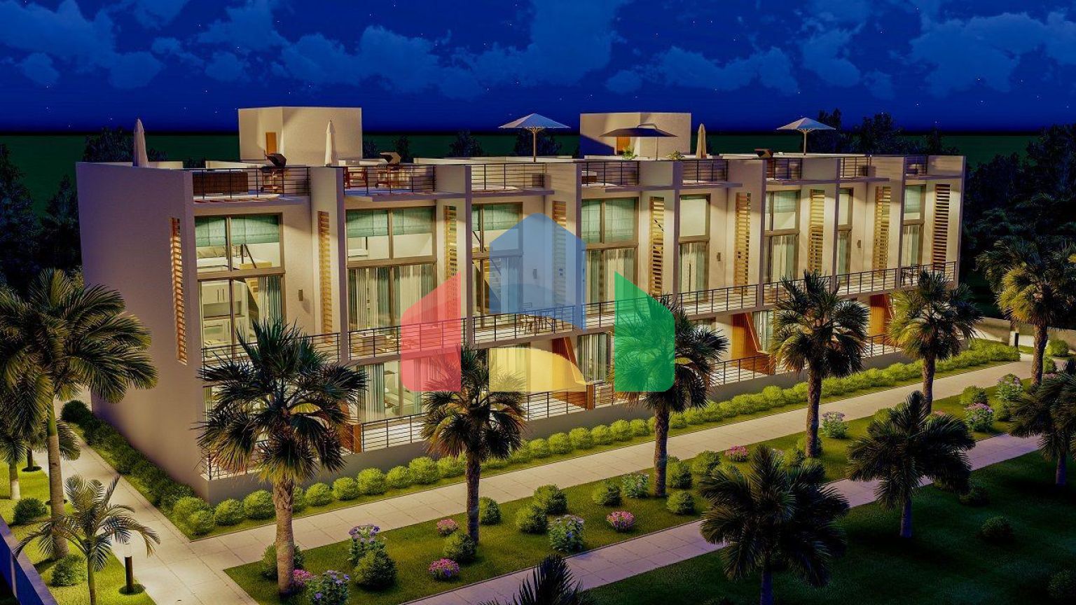 Студия Penthouse 78 м2 в красивом комплексе в 500 метрах от моря