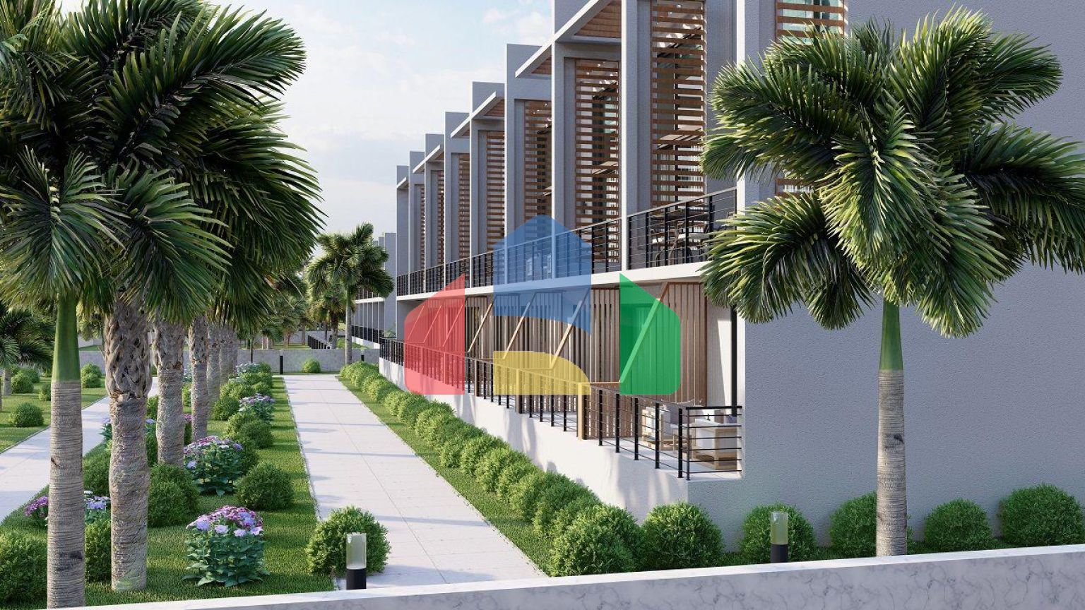 Двухкомнатная квартира 60 м2 в красивом комплексе в 500 метрах от моря