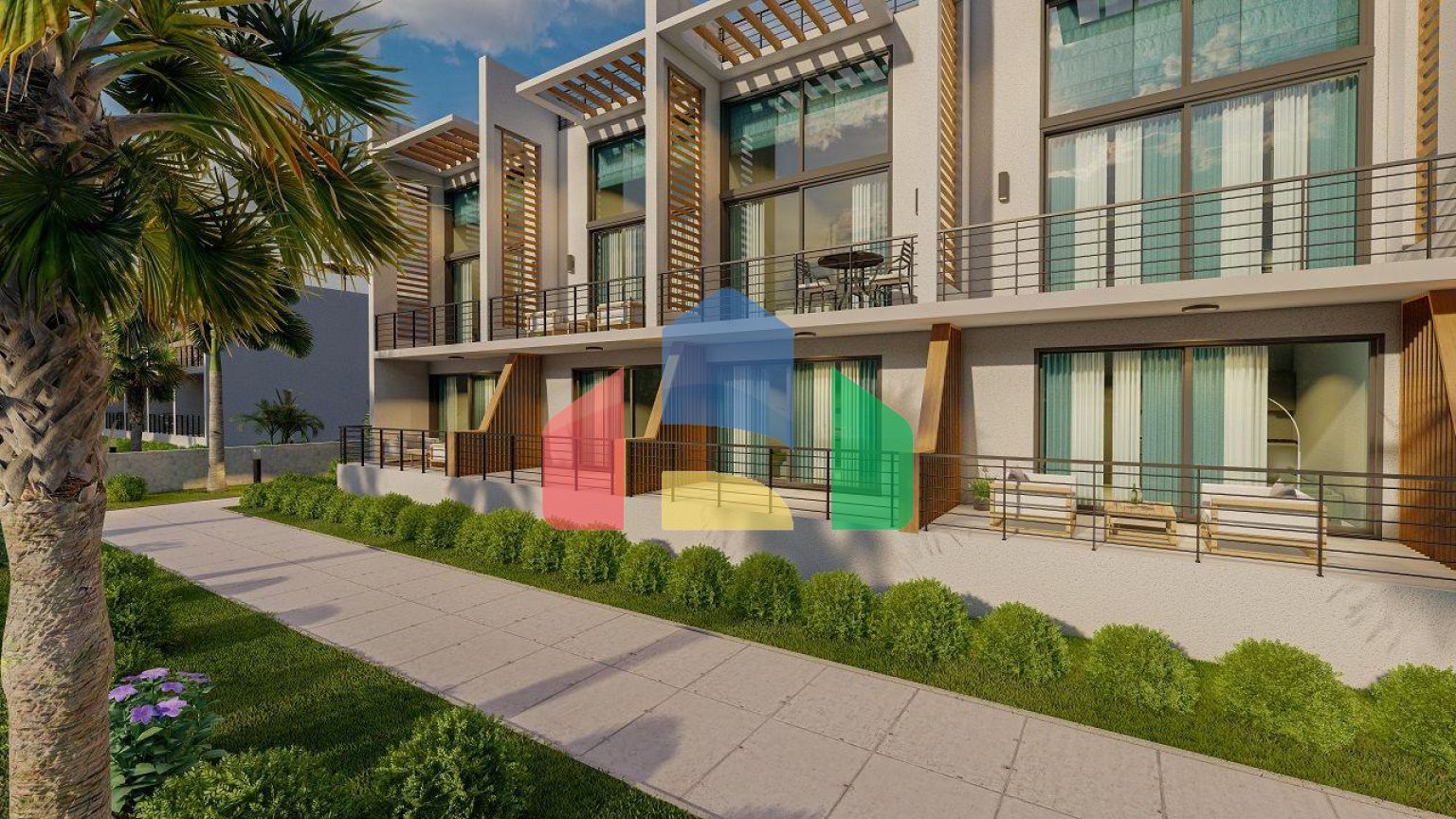 Двухкомнатная квартира 60 м2 в красивом комплексе в 500 метрах от моря