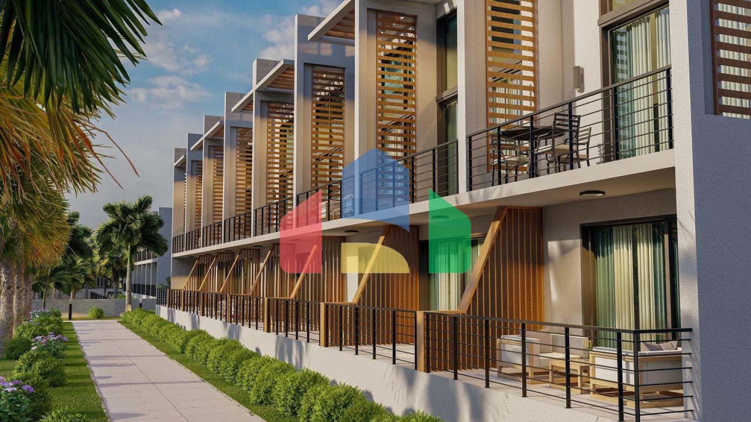 Двухкомнатная квартира 60 м2 в красивом комплексе в 500 метрах от моря