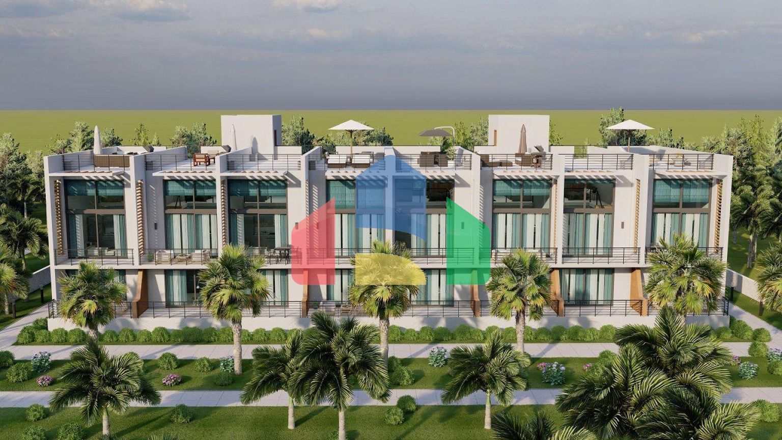 Трехкомнатная квартира Penthouse 135 м2 в красивом комплексе в 500 метрах от моря