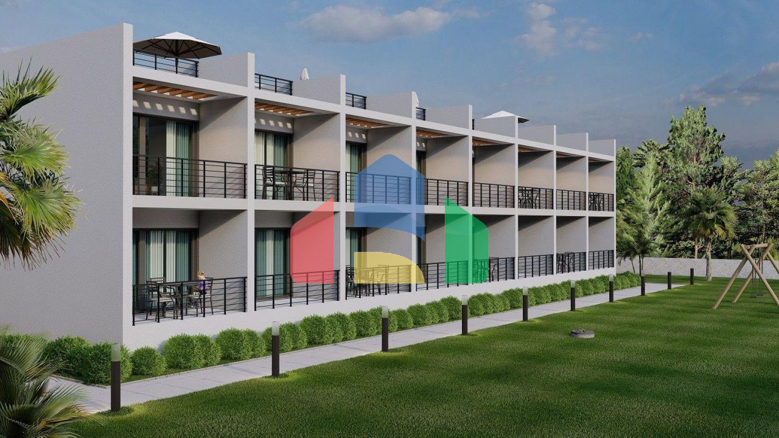 Трехкомнатная квартира Penthouse 135 м2 в красивом комплексе в 500 метрах от моря