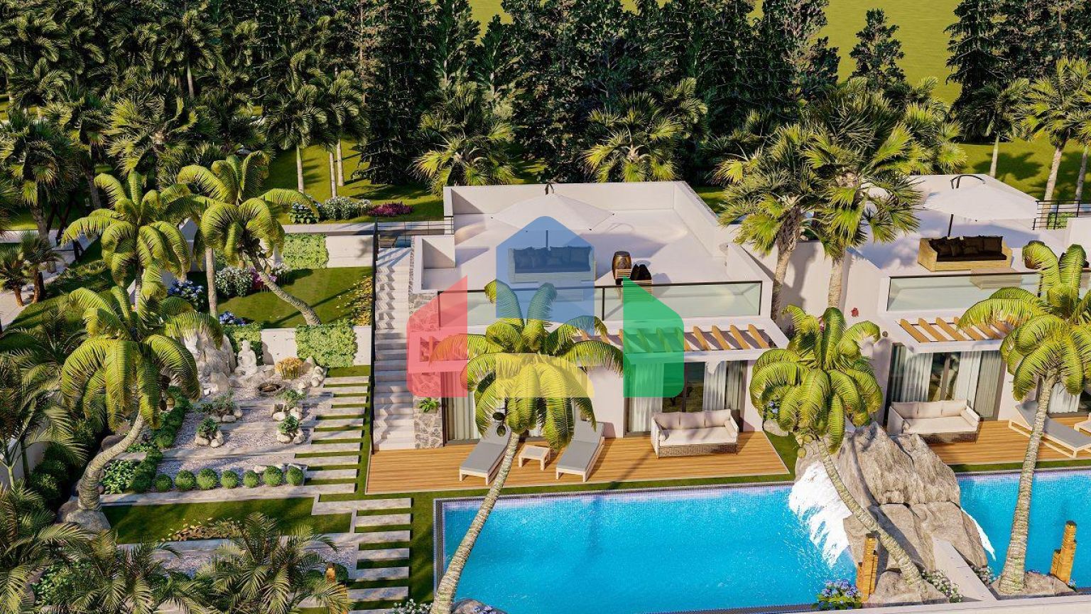 Вилла таунхаус 242 м2 в красивом комплексе в 500 метрах от моря