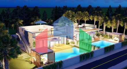 Вилла таунхаус 242 м2 в красивом комплексе в 500 метрах от моря