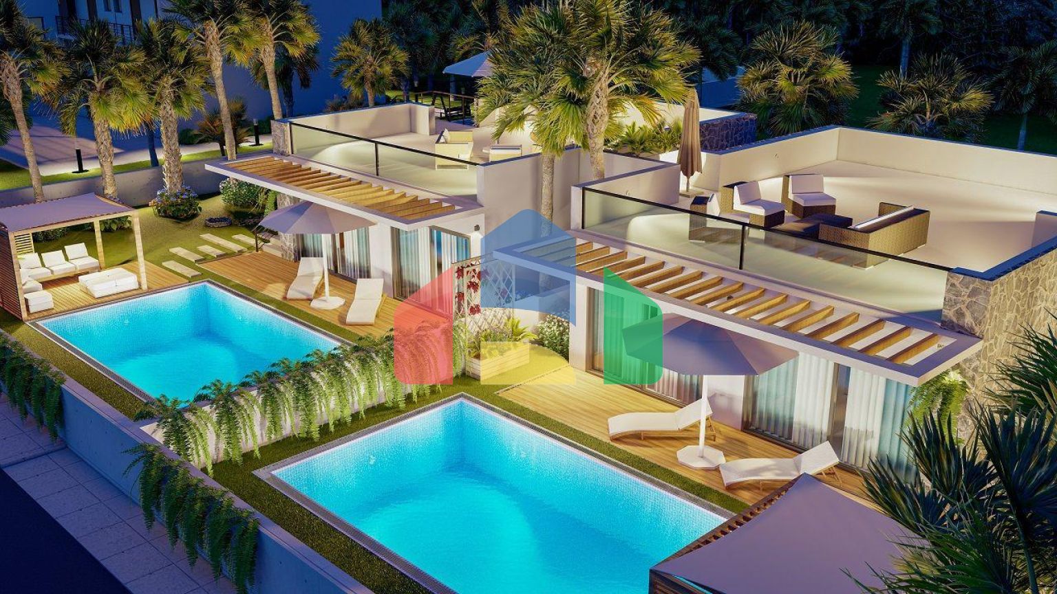 Вилла таунхаус 242 м2 в красивом комплексе в 500 метрах от моря