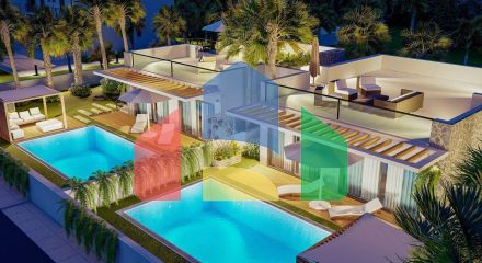 Вилла таунхаус 242 м2 в красивом комплексе в 500 метрах от моря