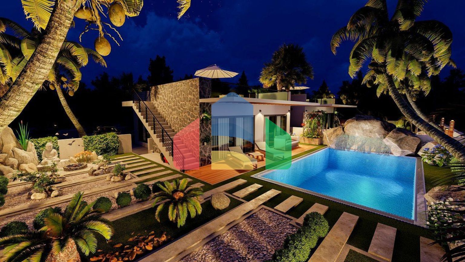 Вилла таунхаус 242 м2 в красивом комплексе в 500 метрах от моря