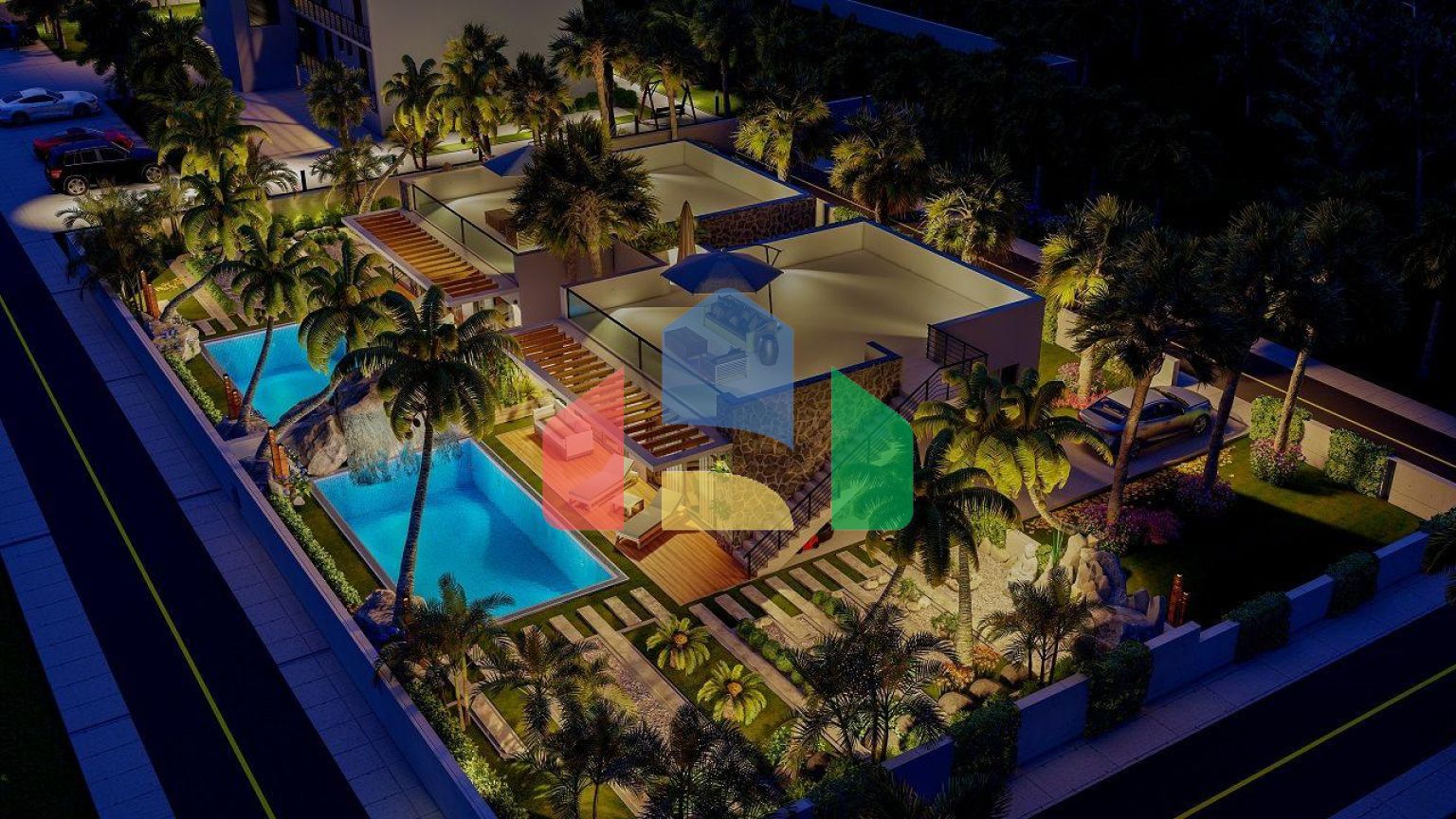 Вилла таунхаус 242 м2 в красивом комплексе в 500 метрах от моря