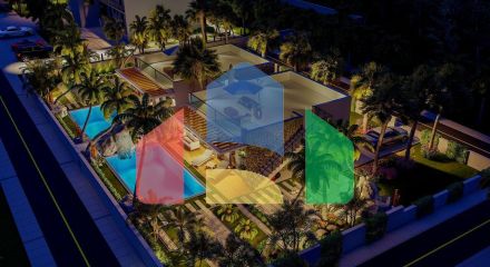 Вилла таунхаус 242 м2 в красивом комплексе в 500 метрах от моря