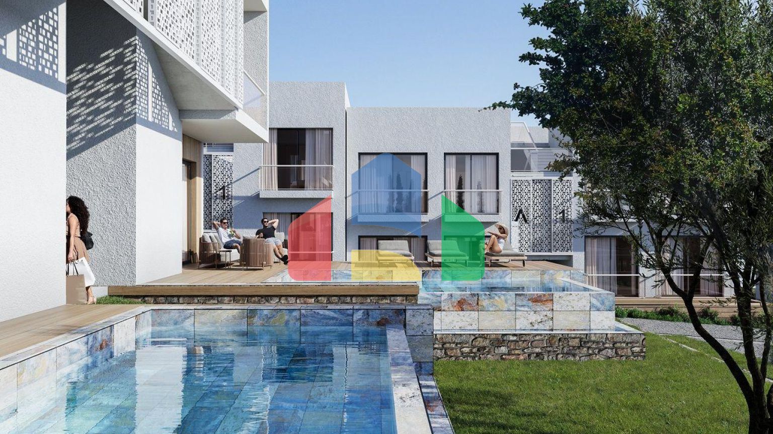 Квартира 1+1 Penthouse 60 м2 с двумя террасами в Каршияке