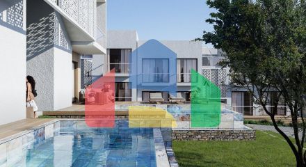 Квартира 2+1Penthouse 80 м2 с двумя террасами в Каршияке