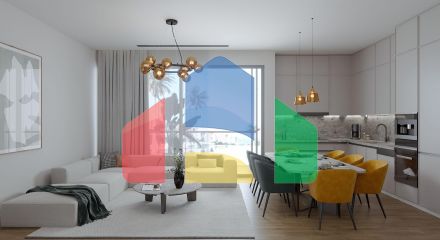 Квартира 2+1 (80  м2) с садом 91м2 в 500 метрах от моря