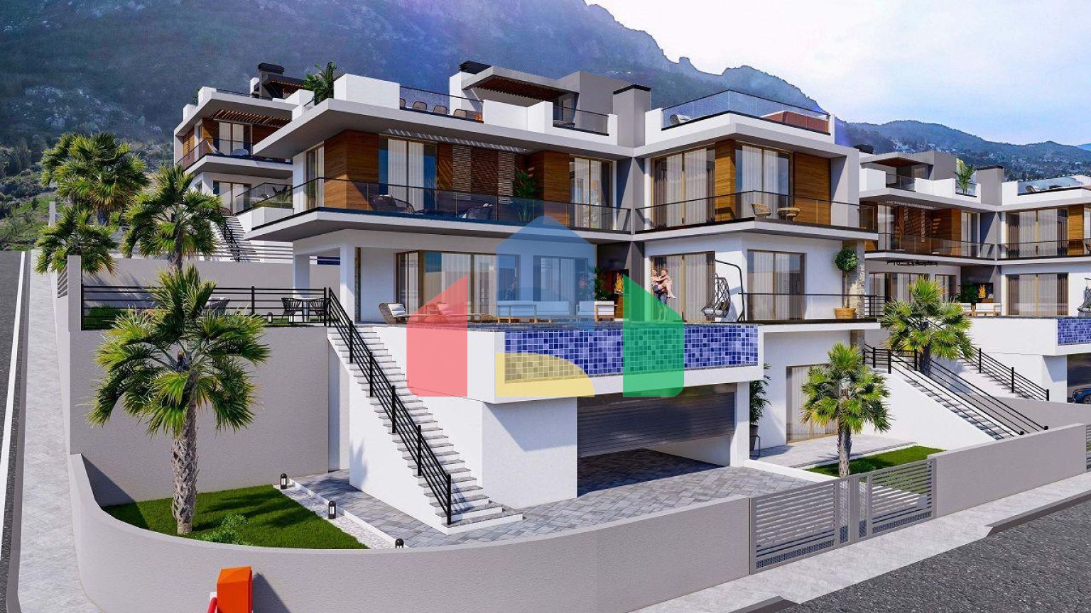 Вилла 5+2 (428 м2) с бассейном в новом комплексе в Лапте