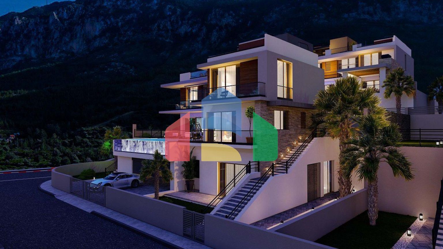 Вилла 5+2 (428 м2) с бассейном в новом комплексе в Лапте