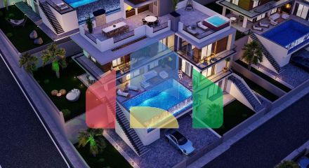 Вилла 5+2 (428 м2) с бассейном в новом комплексе в Лапте