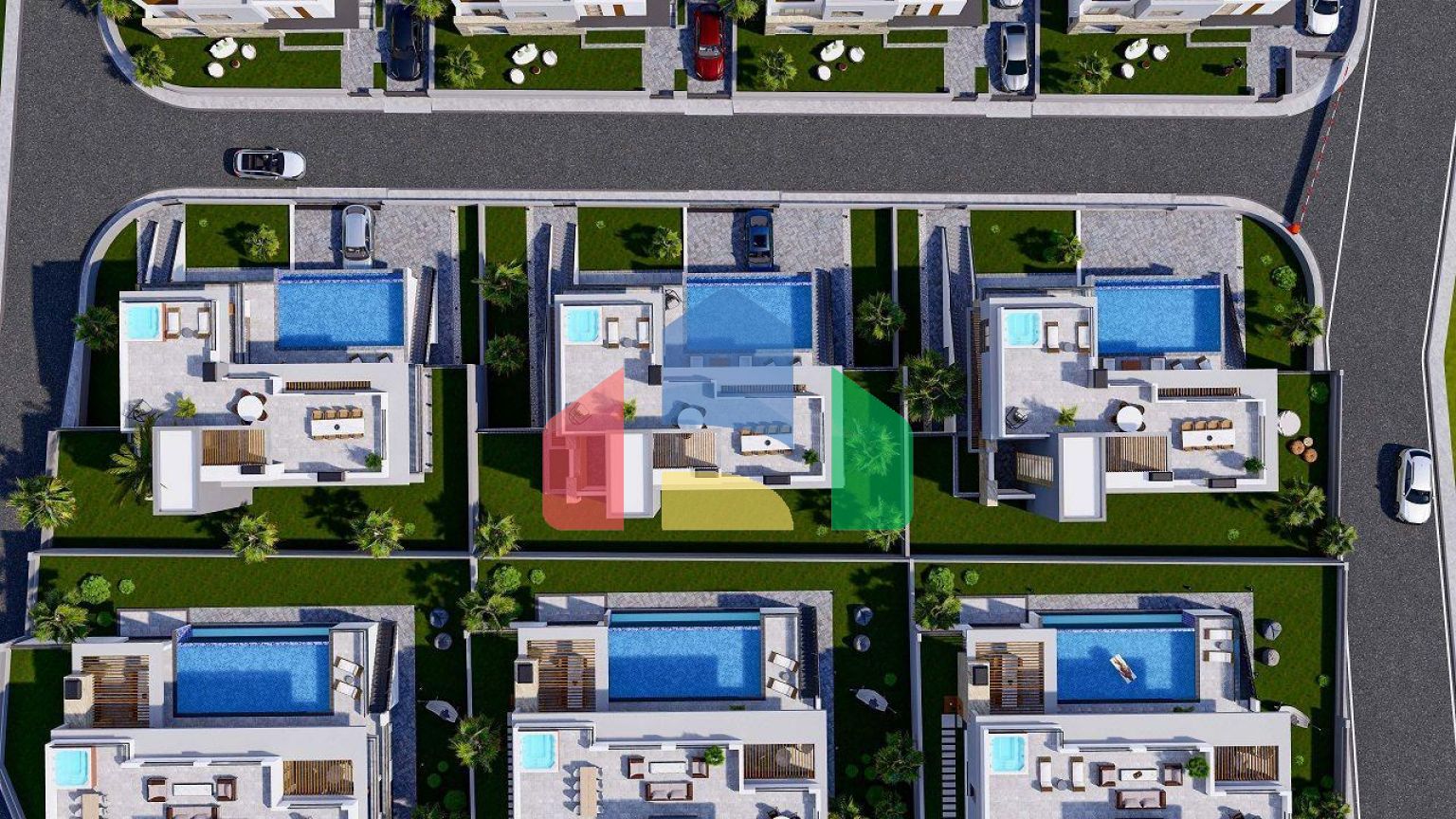 Вилла 5+2 (428 м2) с бассейном в новом комплексе в Лапте