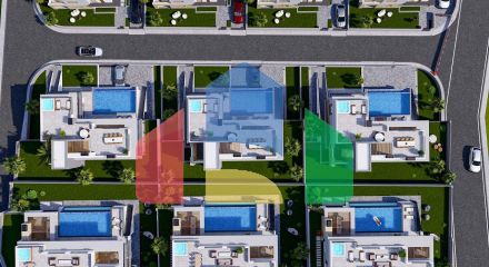 Вилла 5+2 (428 м2) с бассейном в новом комплексе в Лапте