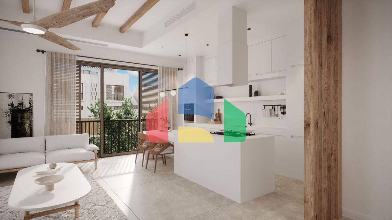 Квартира 2+1 (117  м2) с собственным садом  в новом комплексе в Алсанджаке