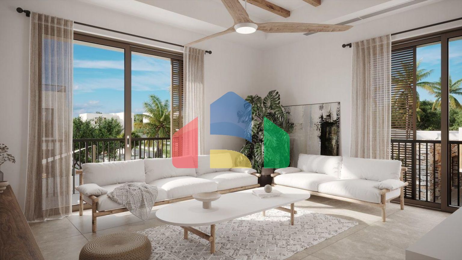 Квартира 2+1 (117  м2) с собственным садом  в новом комплексе в Алсанджаке