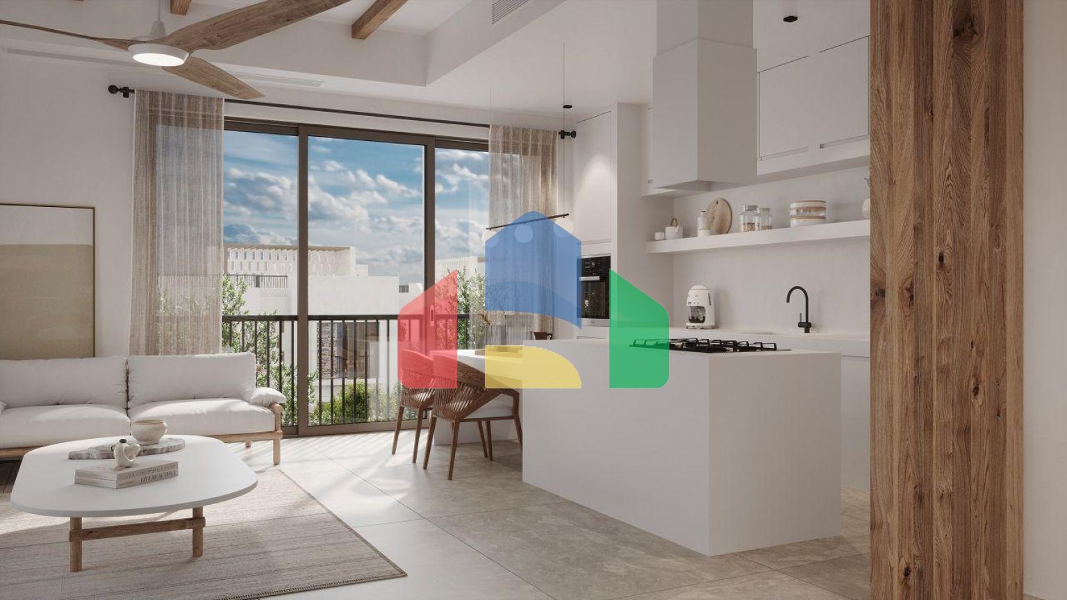 Квартира 3+1 (139 м2) с собственным садом  в новом комплексе в Алсанджаке