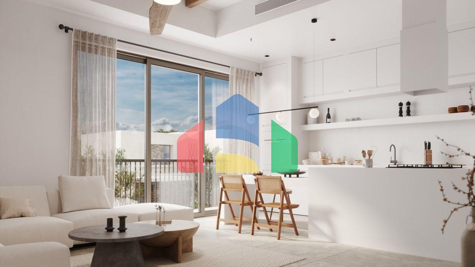 Квартира 3+1 (139 м2) с собственным садом  в новом комплексе в Алсанджаке