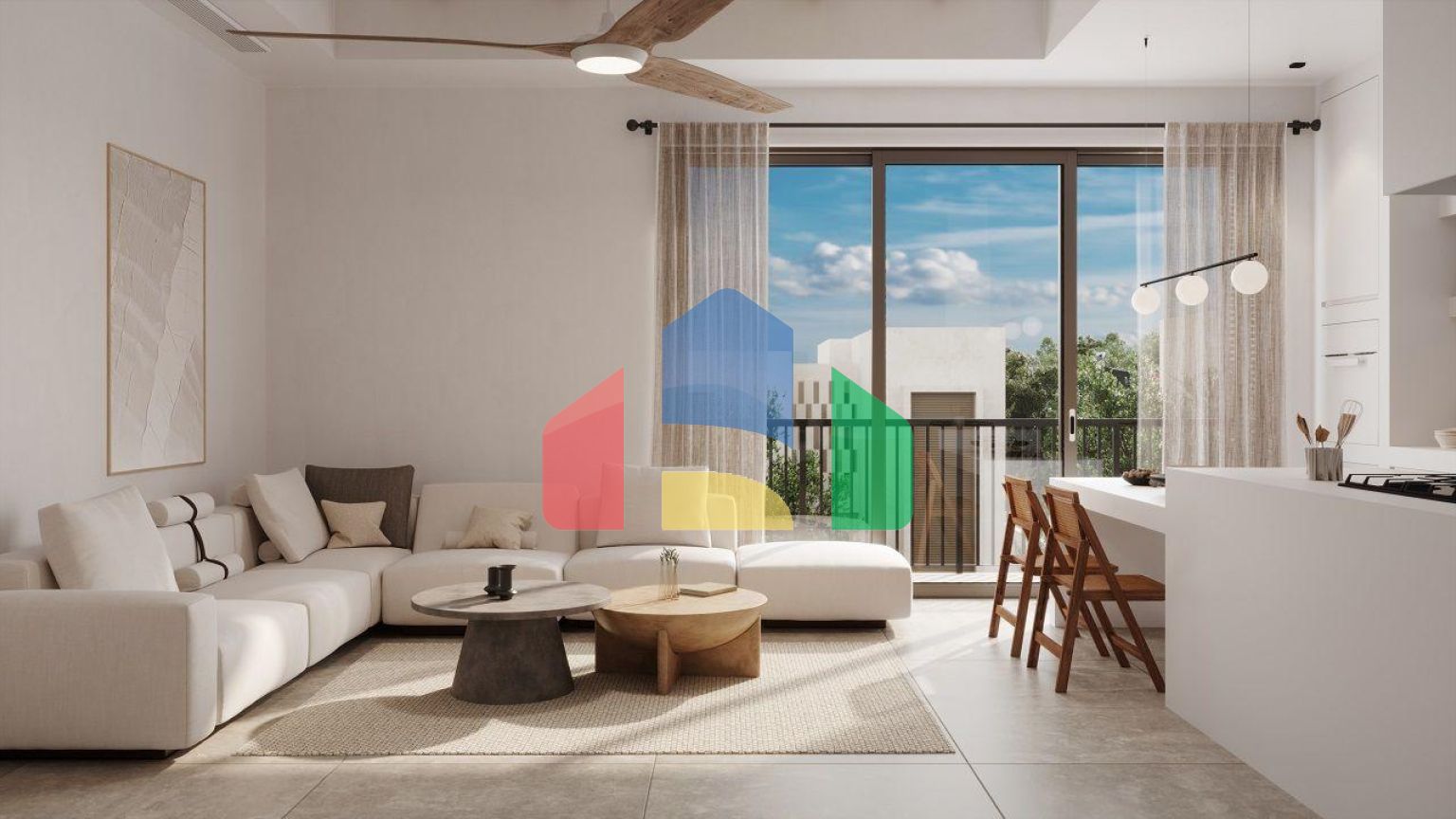 Квартира 3+1 (139 м2) с собственным садом  в новом комплексе в Алсанджаке