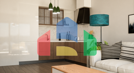 Студия 37 м2 с террасой 12  м2 в новом комплексе в Эсентепе