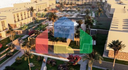 Apartment 1 + 1 Penthouse 57 m2 in a new complex 200 meters from the sea