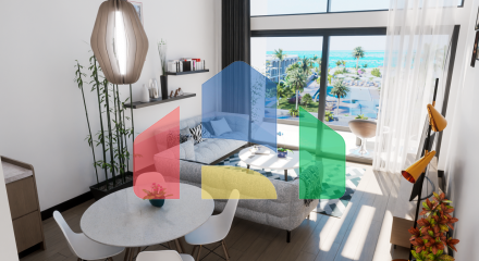 Apartment 1 + 1 Penthouse 57 m2 in a new complex 200 meters from the sea