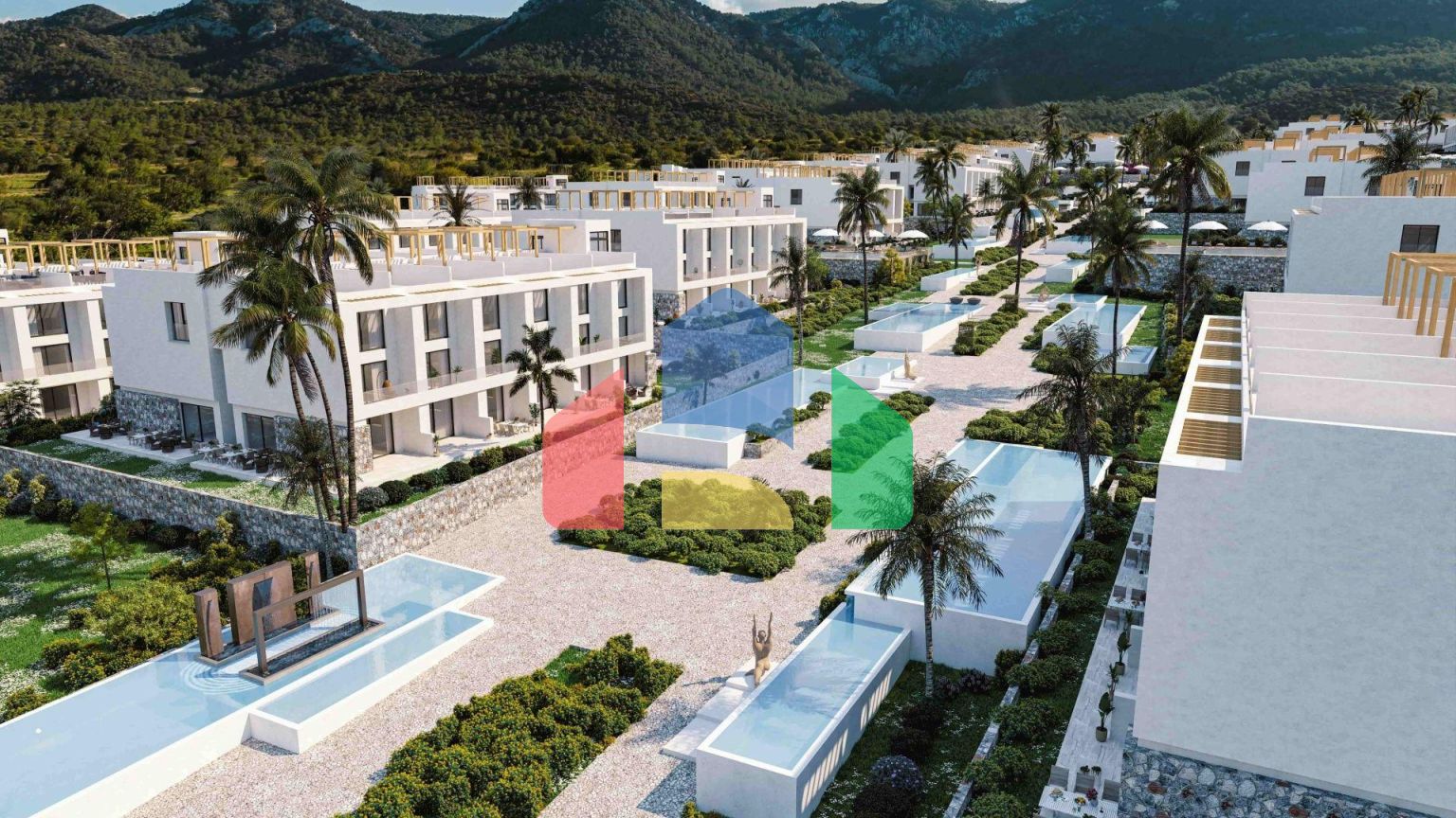 Студия 43 м2 в большом комплексе у моря