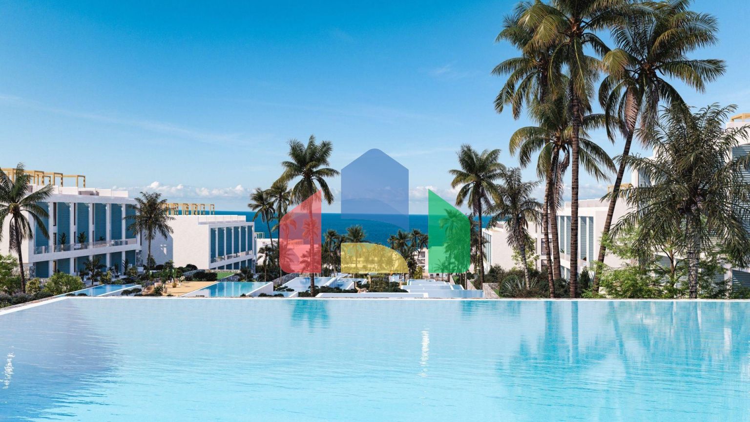 Студия 43 м2 в большом комплексе у моря