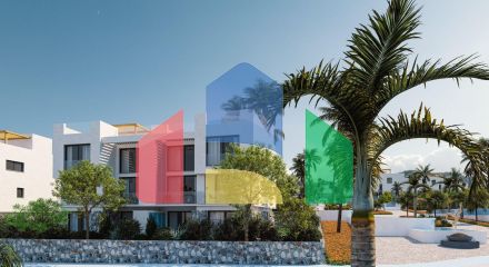 Квартира 1+1 (50 м2 ) с палисадником в 340 метрах от моря